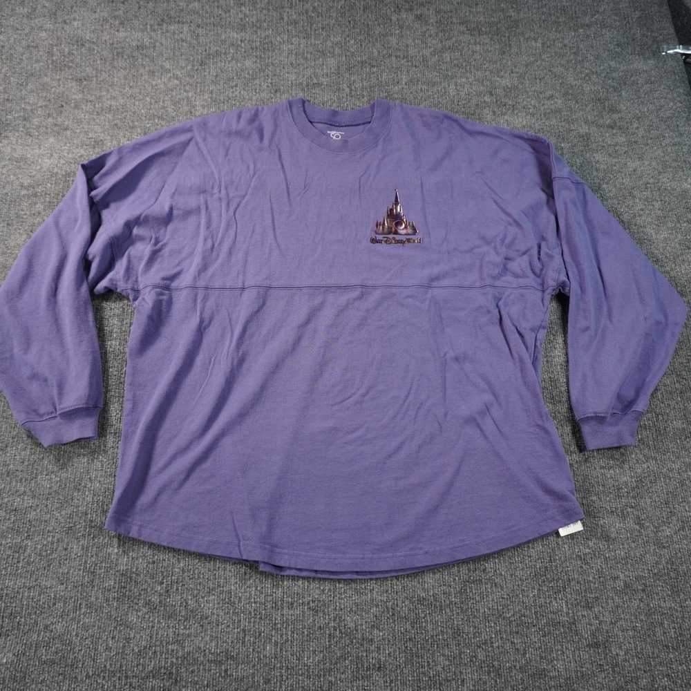 Disney World 50th Anniversary Logo Spirit Jersey Shirt Mens XL Purple Pullover